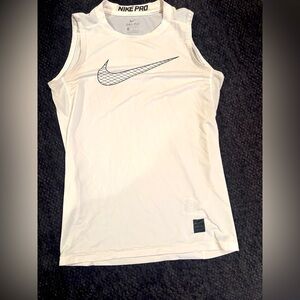 Nike Pro Kids White Sleeveless Top